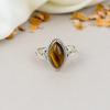 Тигровый глаз 925 стерлинговое серебро коричневый драгоценный камень ручная работа ювелирные изделия для женщин