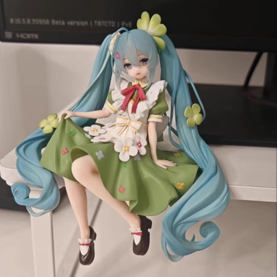Gifts te style Hatsune Miku Figure For Pretty Girl Four Leaf Clover Flower Fairy Model Decorative Collectibles Great Birthday