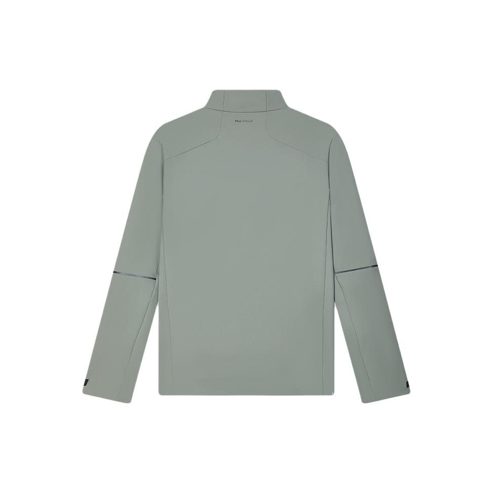 Fila Fashion Casual Simple Stand Collar Zipper Long Sleeve Jacket Men jackets Dark-Green F11M412706F-KK