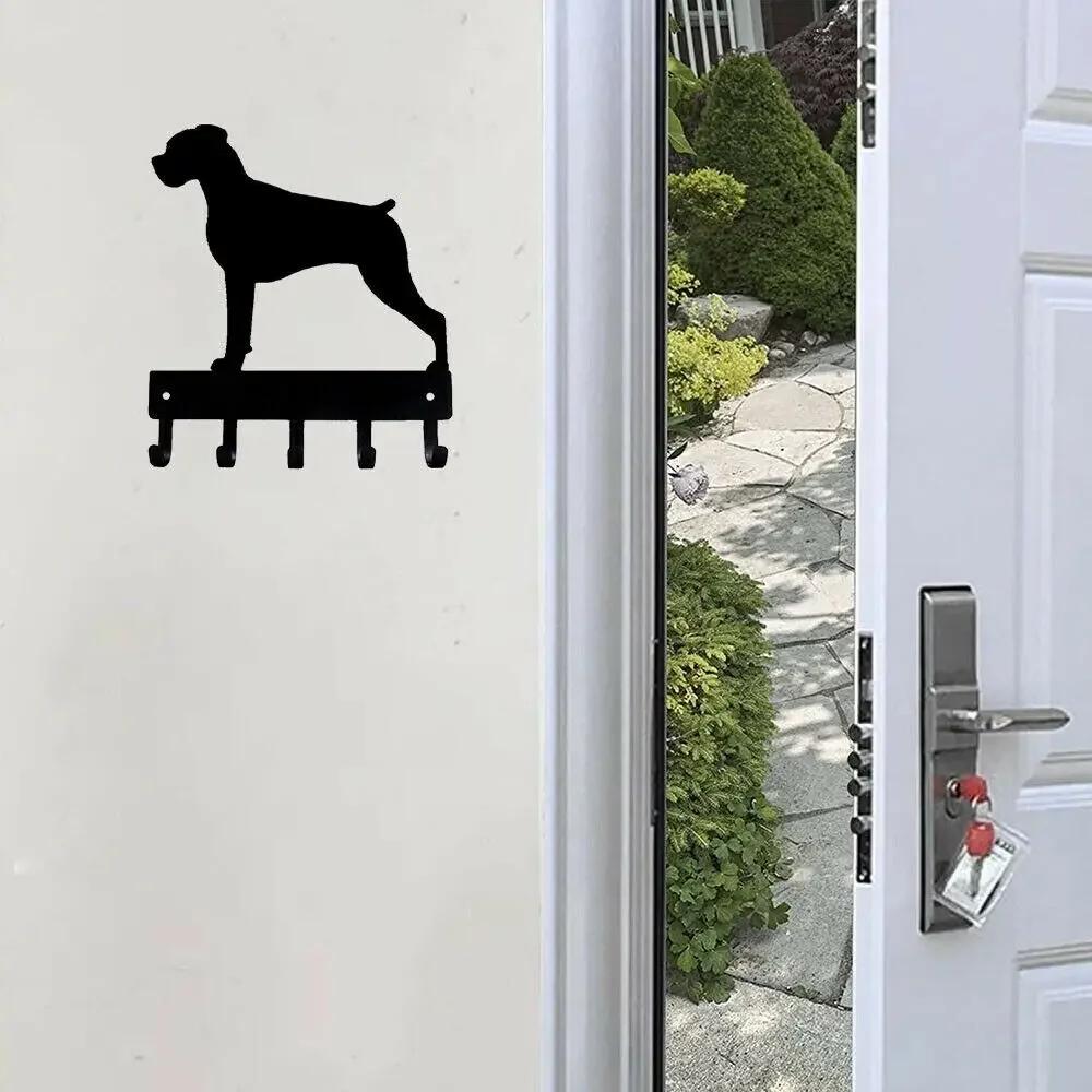 Вешалка для ключей для собак, настенное крепление, подвесное настенное украшение, идеально подходит для владельцев и любителей собак породы боксер