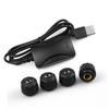 Android DVD TPMS USB Tire Alarm Auto Tire Pressure Monitoring System 4 Tire external / inner Sensors Temperature Alarm inner