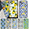 Mediterranean Lemon Case For iPhone 13 12 Mini 11 Pro Max 6S 8 7 Plus SE 2022 2020 X XS Max XR Back Cover