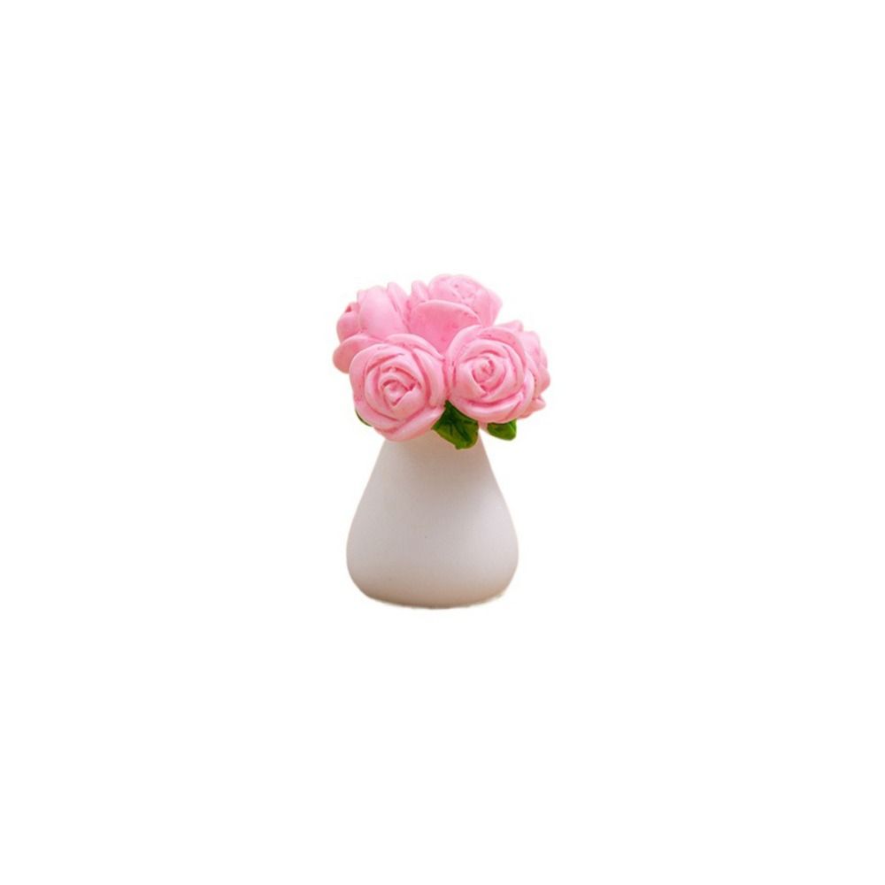 Artificial Mini Flower Potted Resin Resin Flower Model Simulation Potted Plants  For Home Desk