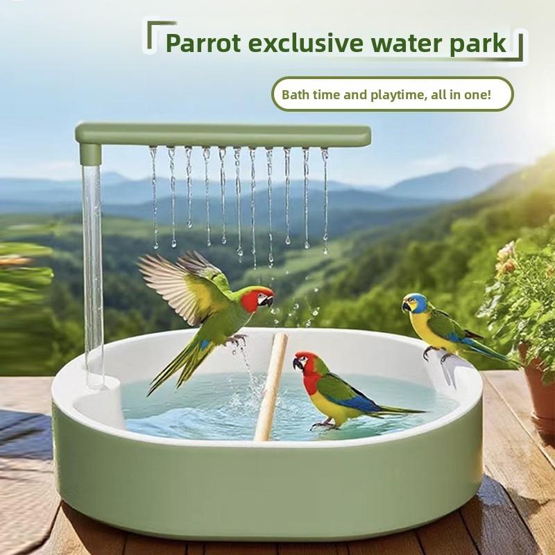 Bird Bath Circulation Pump For Parrots And Canaries With Automatic Rain Shower System