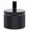 Adapter sleeve reduction 1/4" to M4 tripod aluminum black 20 mm