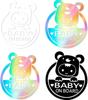 Набор из 4 детских наклеек Pacify для детей, наклеек Baby Inker Baby On Board, 15 см, светоотражающие водонепроницаемые наклейки Baby on Board для детей, МАЛЫШ В МАШИНЕ, простые для детей, для автомобиля