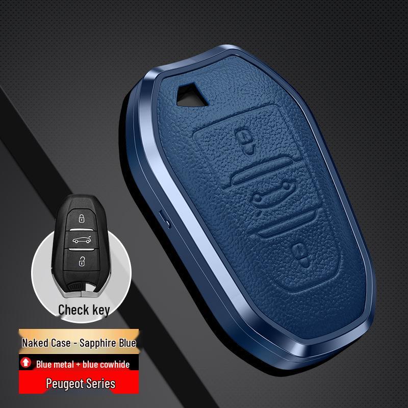 Key Cover & Keychain for Dongfeng Peugeot Models: 308, 207, 301, 408, 508, 2008, 3008