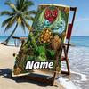 Custom Name Personalized Plants vs. Zombies Print Beach Towel, for Trip Camping Beach Party Home Decor, Birthday Gift for Family & Friends