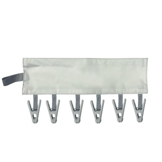 Дорожная вешалка Yousheng с 6 прищепками, высокая грузоподъемность, дизайн на липучке, портативная складная вешалка-прищепка, сушилка для полотенец