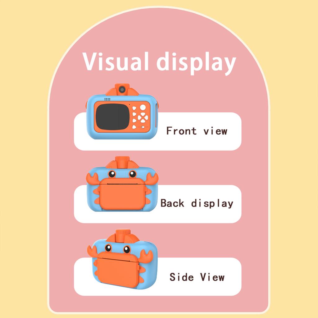 Милая детская камера мгновенной печати 1080P Детская цифровая камера Детская камера мгновенной печати с поворотом на 180 градусов