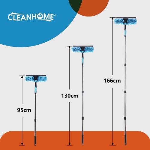 CLEANHOME Water Drainer, Squeegee, Glass Wiper, Condensation Remover, High-Speed ??Cleaning, 166cm Extendable, for Cleaning Glass, Walls, Mirrors, Cei