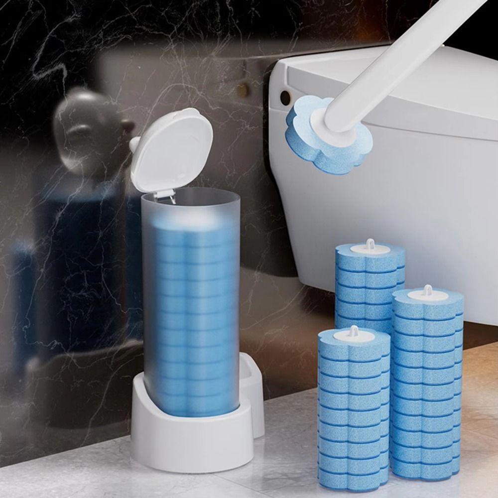 360° Cleaning Toilet Bowl Brush Holder Long Handle Disposable Toilet Brush Toilet Cleaner