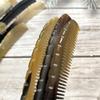 Anti-static Narrow Edge Horn Comb Smooth Scalp Massage Brush Buffalo Horn Massage Comb  Women