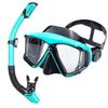 Набор масок для подводного плавания. Очки для тренировки плавания с аквалангом. Противотуманные и противоутечочные. 3 окна. Панорамный широкий обзор HD. Сухой верх. Взрослые и молодежь.