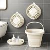 Versatile Folding Water Bucket with Handle Household Silicone Bucket Travel Outdoor Fishing Portable Water Bucket