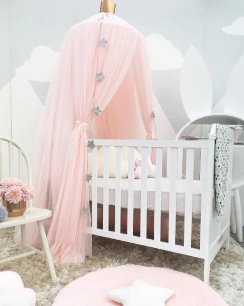 Mosquito Net Hanging Tent Star Decoration Baby Bed Crib Canopy Tulle Curtains for Bedroom Play House Tent for Children Kids Room