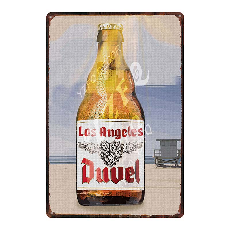 YZFQБельгийское пиво Duvel Жестяные металлические знаки Табличка Винтажный Музыкальный Бар Ресторан Дом Мужская берлога Декор Настенные наклейки DU-7713B