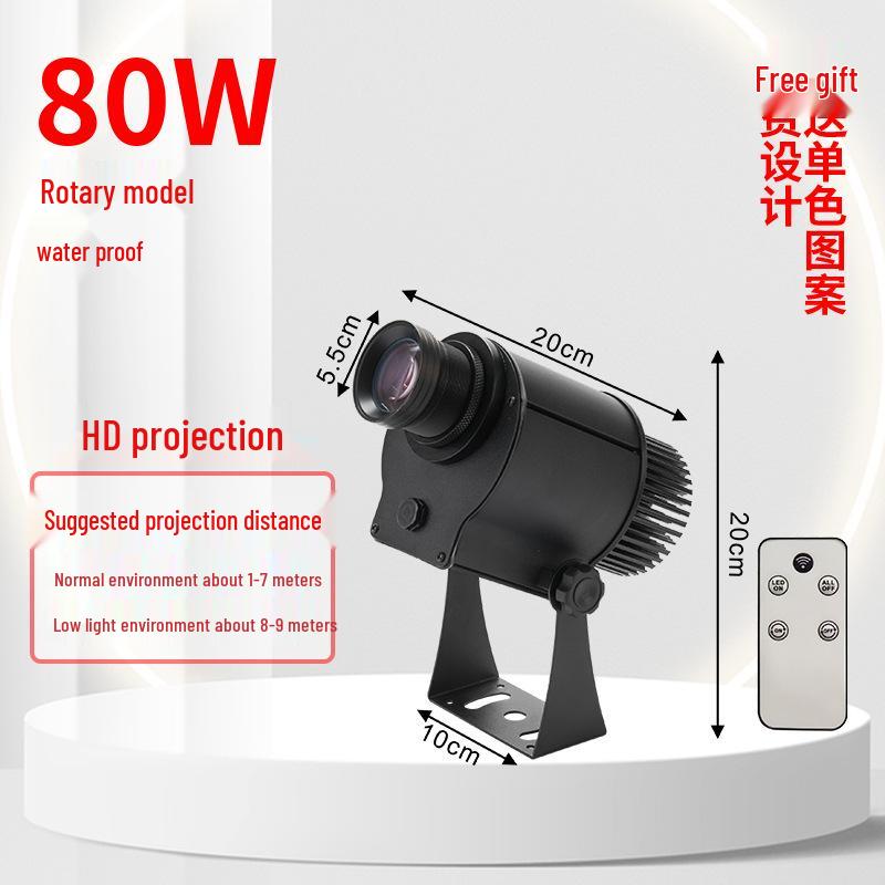 Светодиодный проектор вращающегося логотипа для наружных вывесок магазинов