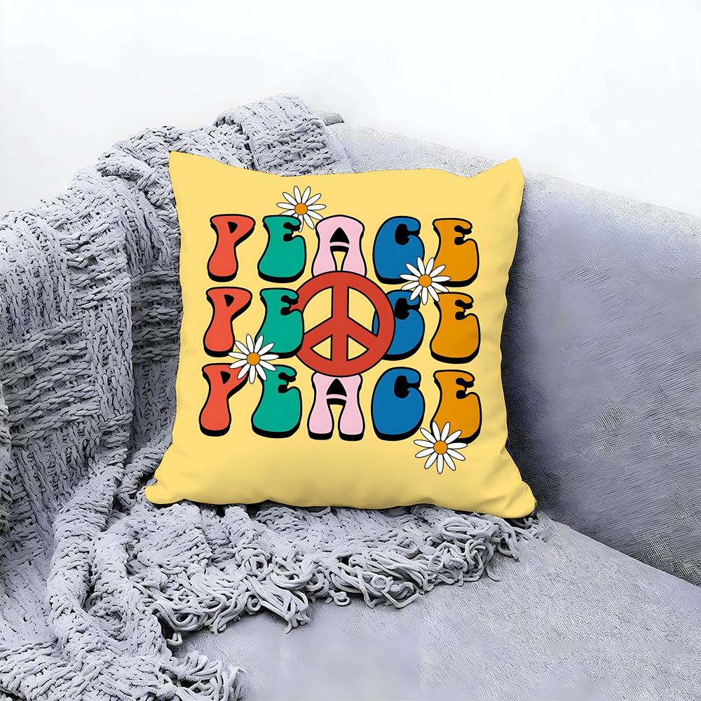 serene peace Cushion Cover Premium Comfort Reversible Pillow Cove Two in One Design for Any Room Car Interior