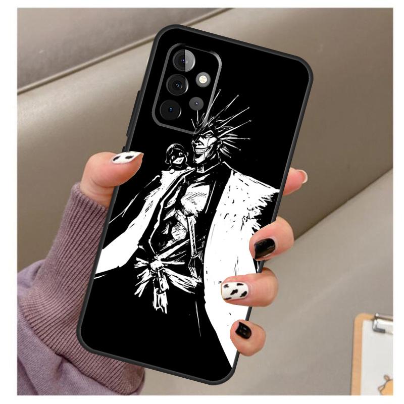 Черно-белый чехол для телефона с рисунком аниме «Блич» для Samsung Galaxy A12 A22 A32 A42 A52 A72 A11 A51 A71 A52S A50 A70 A21S, чехол