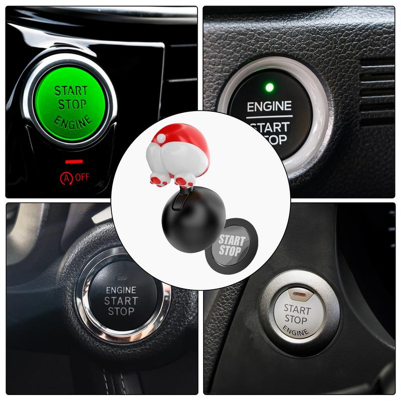 Очаровательное украшение кнопки запуска автомобиля, автоматическая кнопка запуска, рокер, в форме собачьей попы, джойстик двигателя автомобиля, аксессуары для транспортных средств