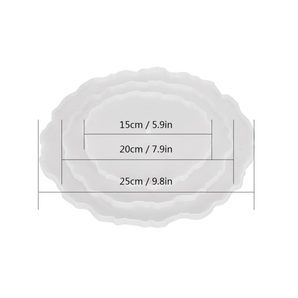 3pcs Irregular Round Fruit Tray Mould Three Tier White Tea Tray Mould Easy Release Three Layer Tray Mould Snack Rack