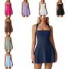 Sexy Slim Fit Tank Dress With Square Neck And Milk Silk Fabric For Summer