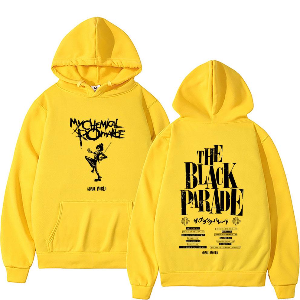 Худи Rock Band My Chemical Romance The Black Parade Tour Мужское Женское Модное Панк Эмо Оверсайз Пуловер Мужские Повседневные Толстовки