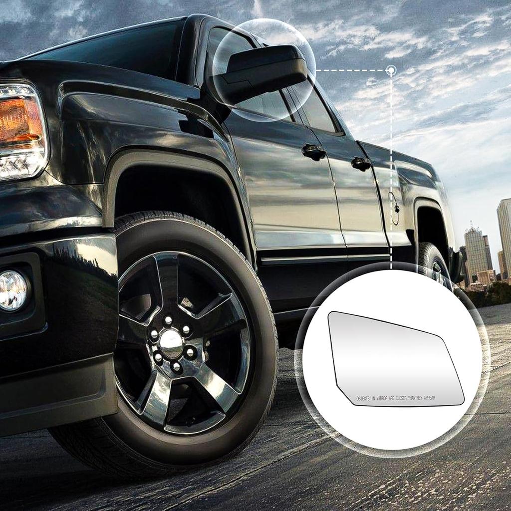 New Passenger Right Side Heated Mirror Compatible With GMC Acadia Chevy Traverse Saturn Outlook Replacement For 15951928, 25990004, 30223, 80223,