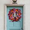 Fall Wreath Autumn Decorative 45 Cm Artificial Decoration for Outside Porch Courtyard