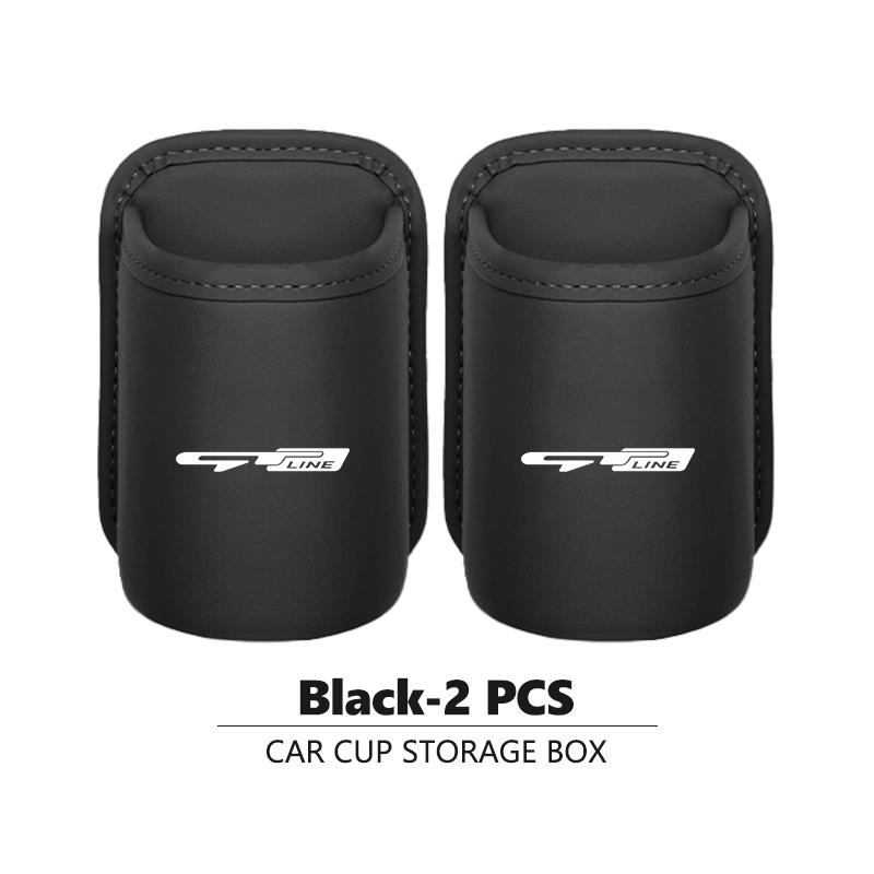 ZHPB9 Leather Car Cup Holder Hang Storage Box Beverage Rack For KIA Proceed Sorento Cerato Optima Sportage Ceed Niro Soul