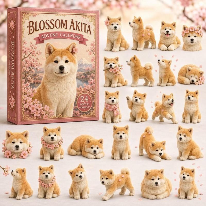 2026 Dog-Themed Christmas Advent Calendar Acrylic Blind Box Gift Kids Adults Decorative Hanging Ornament