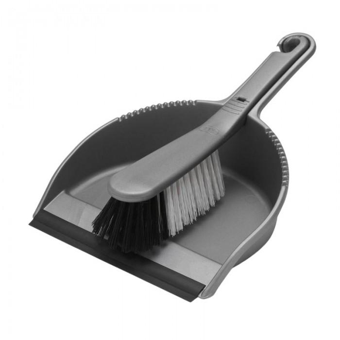 Addis Metallic Dustpan and Brush Set