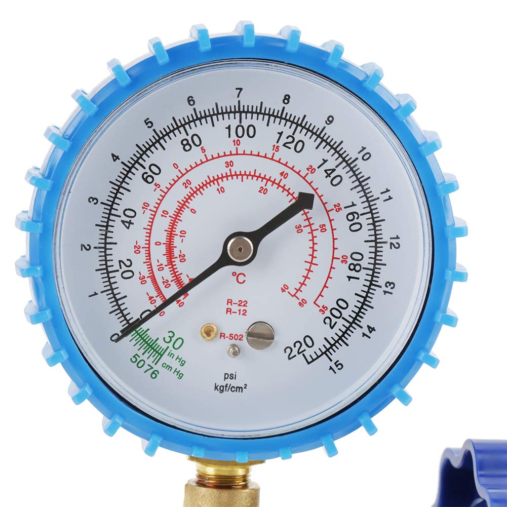 Manifold Freon Gauge High Low Pressure Gauge for Air Conditioner R410A R22 R134A R404A