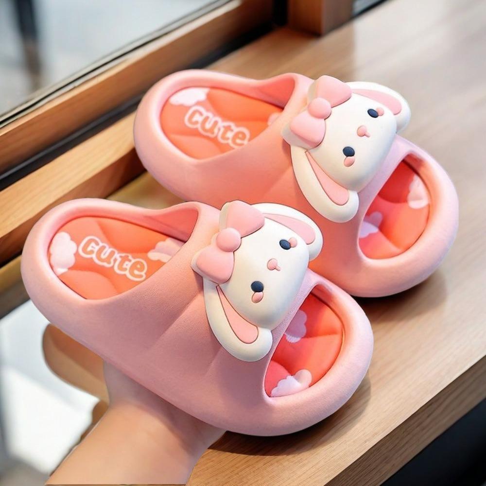 Cartoon Rabbit Children Slippers Anti-slip Children's Bathroom Sandals  Indoor