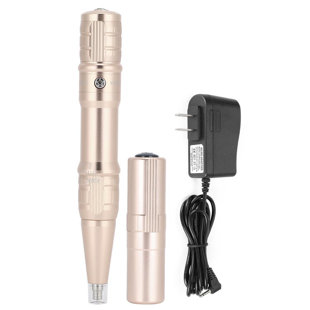 Electric Eyebrow Lip Tattoo Pen Machine Microblading Tattoo Machine Champaign Gold (100‑240V)US
