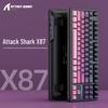 Беспроводная механическая киберспортивная клавиатура Attack Shark X87 Bluetooth - Трехрежимная конструкция с прокладкой и клавишами с боковой печатью