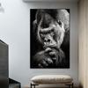 Modern Black Gorilla Canvas Paintings Nordic Animals Art Posters and Prints Monkey Wall Pictures for Living Room Home Decoration