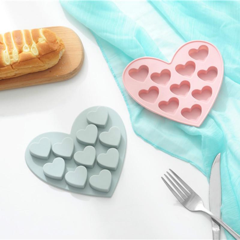 10 Even Small Love Silicone Handmade Soap Cake Mold DIY Chocolate Mold Baking Mold Ice Grid Mold