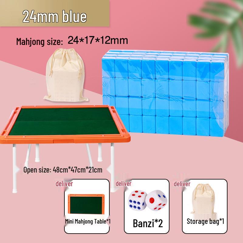 Компактный набор для маджонга: Массивные резные плитки с воробьями, размеры 24 мм и 30 мм, идеально подходят для путешествий и использования в общежитиях