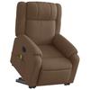 VidaXL Fauteuil inclinable de massage électrique Marron Tissu 3205242