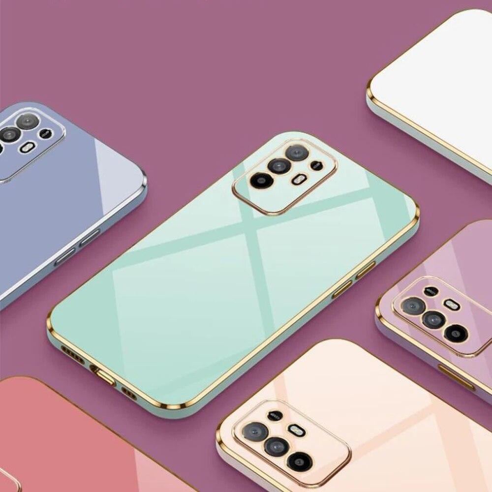 For OPPO A94 5G Case Oppo A95 5G Phone Case Reno5z F19 Pro Plus Case CPH2211 Cover Luxury Square Plating Shockproof Back Cover