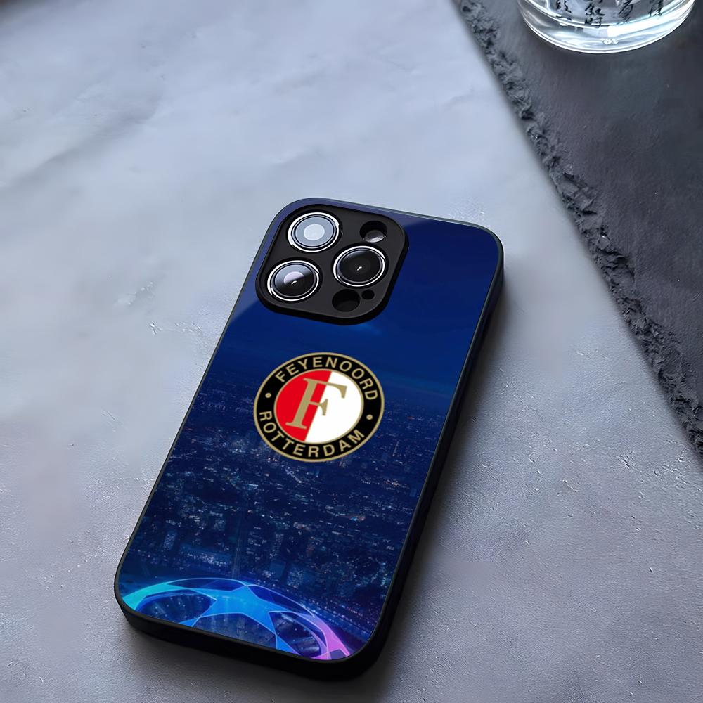 Чехол для телефона футбольного клуба F-FeyenoordS Закаленное стекло Для IPhone 17 13 14 16 12 15 11 Pro Max Plus Mini X XR SE2020 Coque