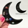 Miniature Moon Shelf for Crystal Display Wooden Crescent Moon Shelf Multi-Compartment Mini