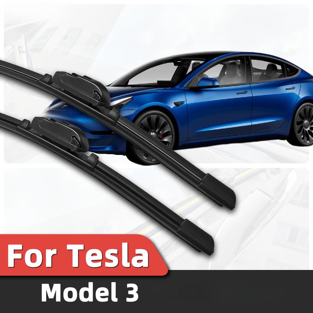 2 шт. Передние щетки стеклоочистителя Подходят для Tesla Model 3 2019-2026 Автомобильные Бесшумные Плавная очистка Автомобильные Запасные части