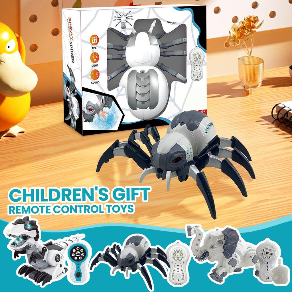 Remote Control Electric Toy, Mechanical Dinosaur Spray Music Spider Children'S Intelligent Toy Boy Gift