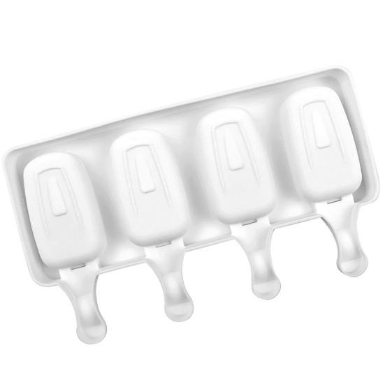 Форма для мороженого, 4 полости, пищевой класс, легкосъемная антипригарная форма, не содержит BPA, DIY многоразовая летняя машина для изготовления леденцов