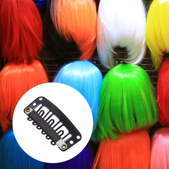 50 шт./компл. 6-зубчатый нескользящий невидимый парик для наращивания искусственных волос с фиксацией защелкивающимся зажимом