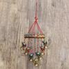 Multicolour Handcrafted Decorative Seven Elephant Hanging Bells Chimes Showpiece for Home Decor, Wall Decor, Pooja Room Temple, Diwali Gift