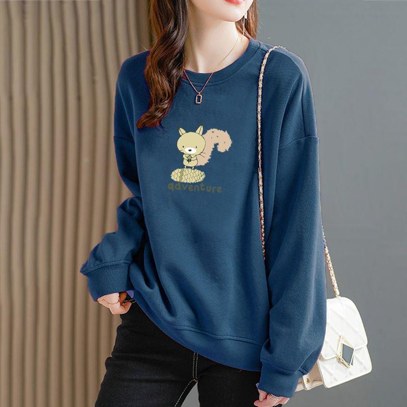 Весенне-осенний женский пуловер, толстовка с теплым низом и верхом, свободная толстовка с капюшоном для женщин